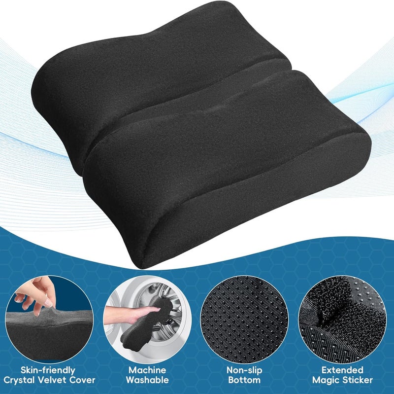 YaZimalu Thick Ergonomic Cooling Gel Memory Foam Armrest Pads for Office & Gaming Chairs - Stretch Fit Pressure Relief Elbow & Forearm Support, Enhance Comfort and Coolness (Set of 2) - Image 4